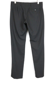 RICHMOND X Men's 48 Black Zip-Fly Pocketed Chino Style Classic Trousers