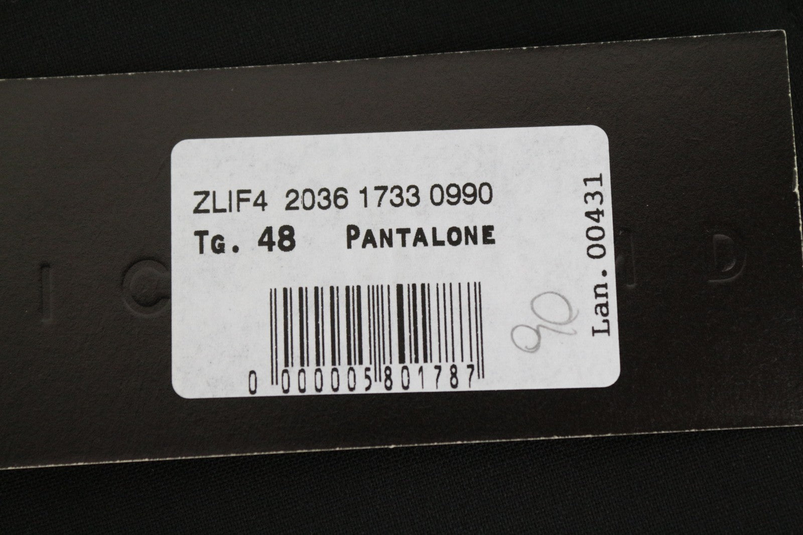 RICHMOND X Men's 48 Black Zip-Fly Pocketed Chino Style Classic Trousers