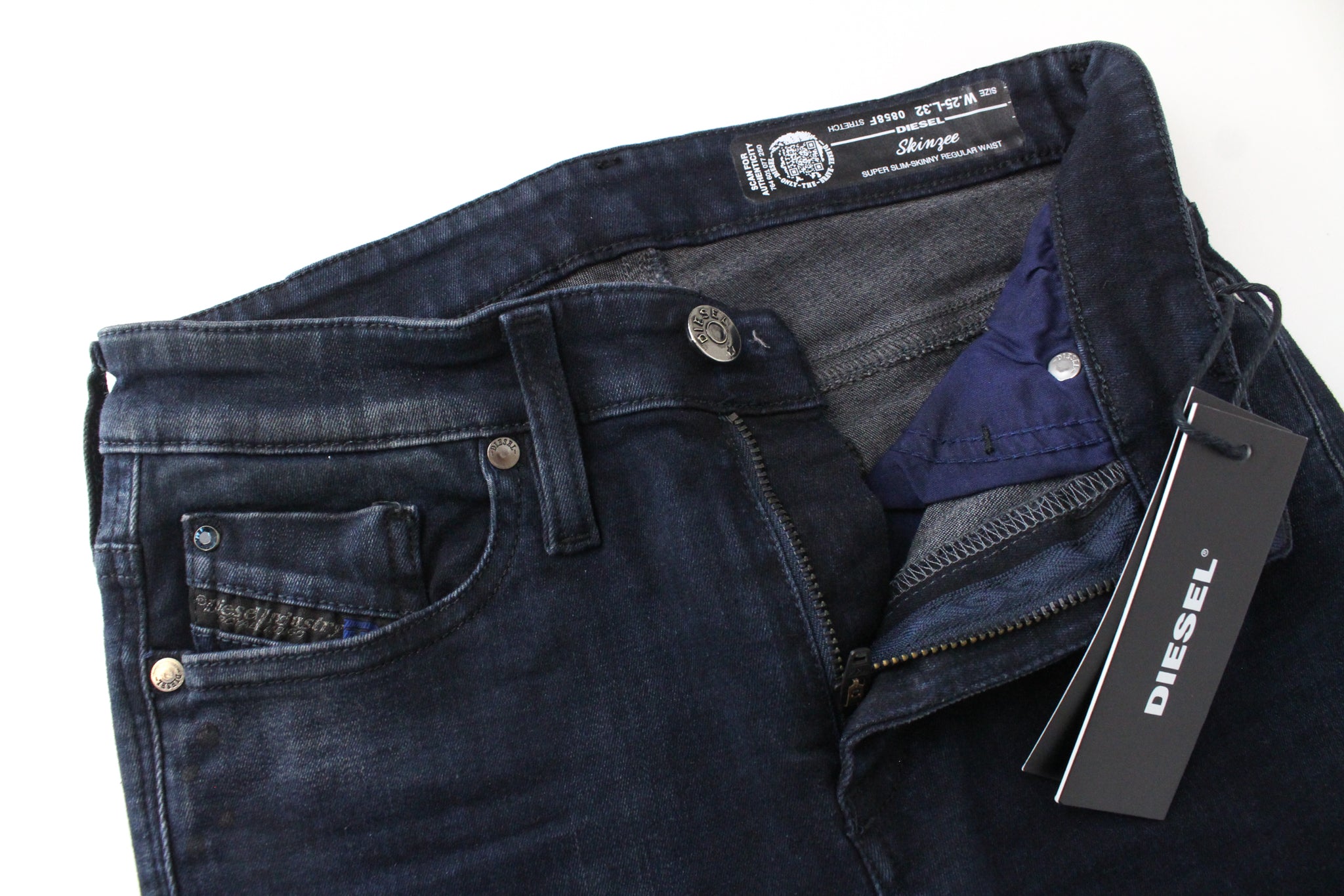 DIESEL Skinzee 0858F Women's W25/L32 Polka Dot Super Slim Skinny Jeans