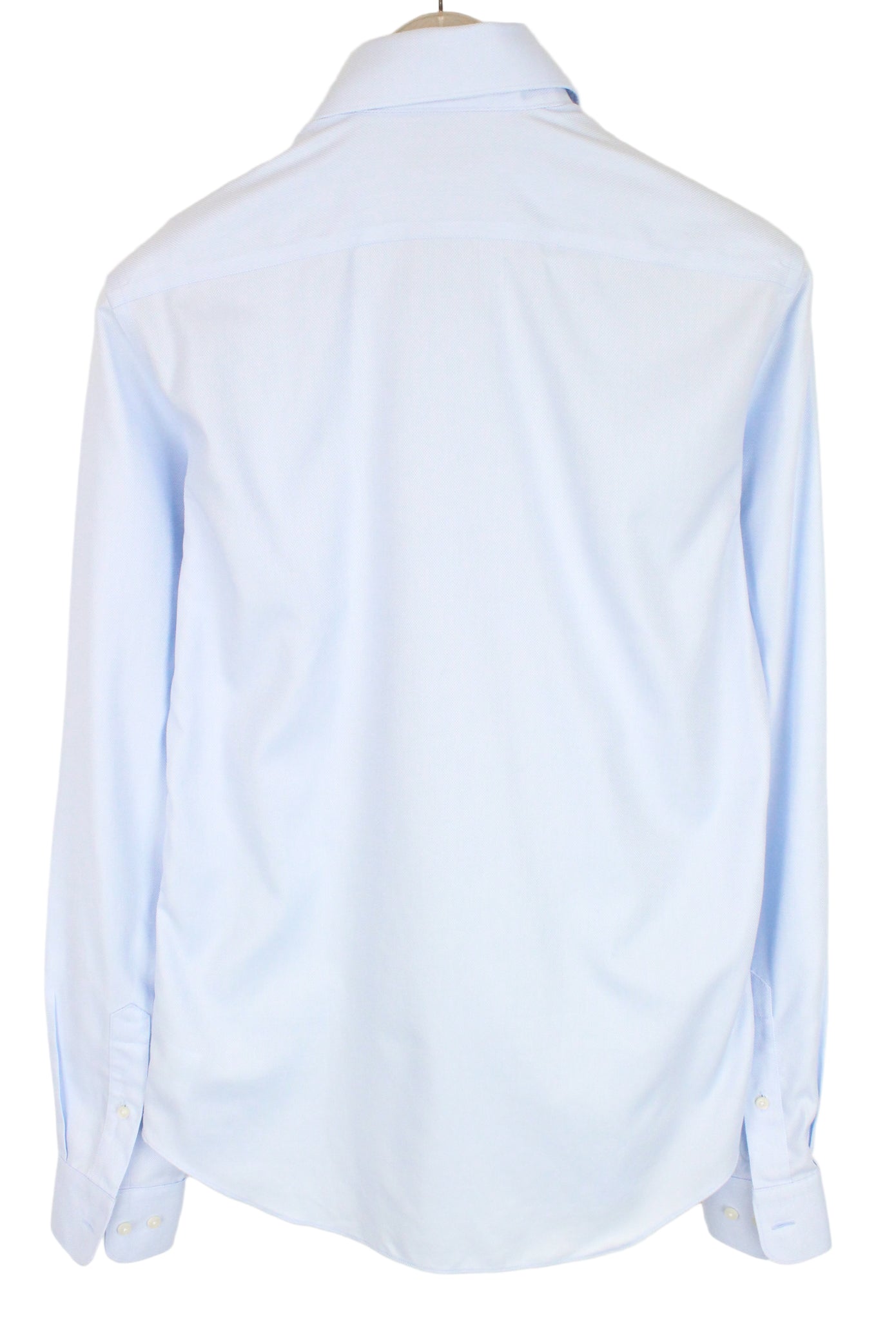 „SUITSUPPLY“ vyriški 35 dydžio mėlyni, ploni, grynos medvilnės dryžuoti marškiniai su sagomis 