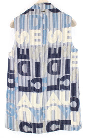 DESIGUAL moteriška liemenė su raidėmis M su abstraktaus logotipo raštu ir kišenėmis 