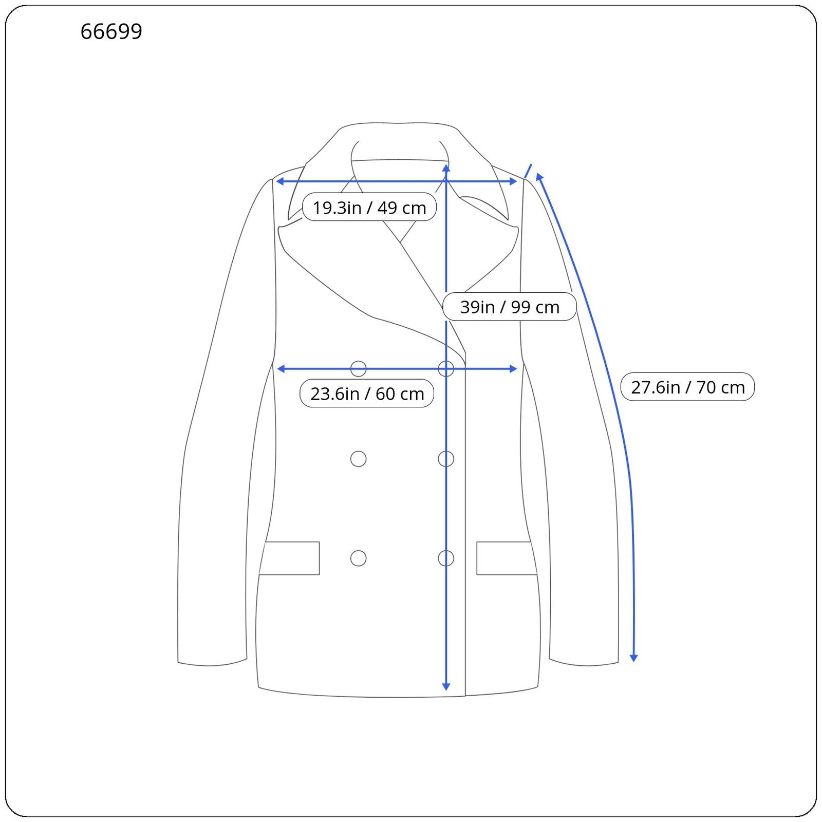 „SUITSUPPLY Vicenza“ vyriškas grynos vilnos vidutinio ilgio tamsiai mėlynas flanelinis paltas (UK48R, dydis) 