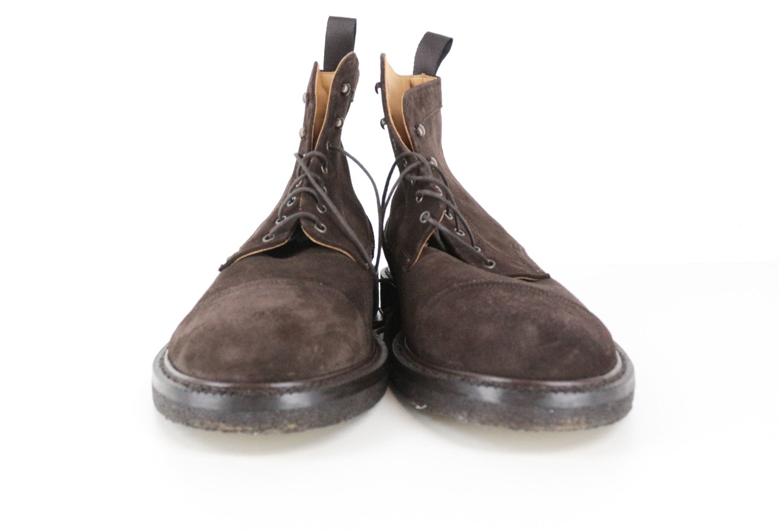 SUITSUPPLY vyriški 43 dydžio vidutinio rudumo zomšiniai klasikiniai aulinukai su raišteliais 