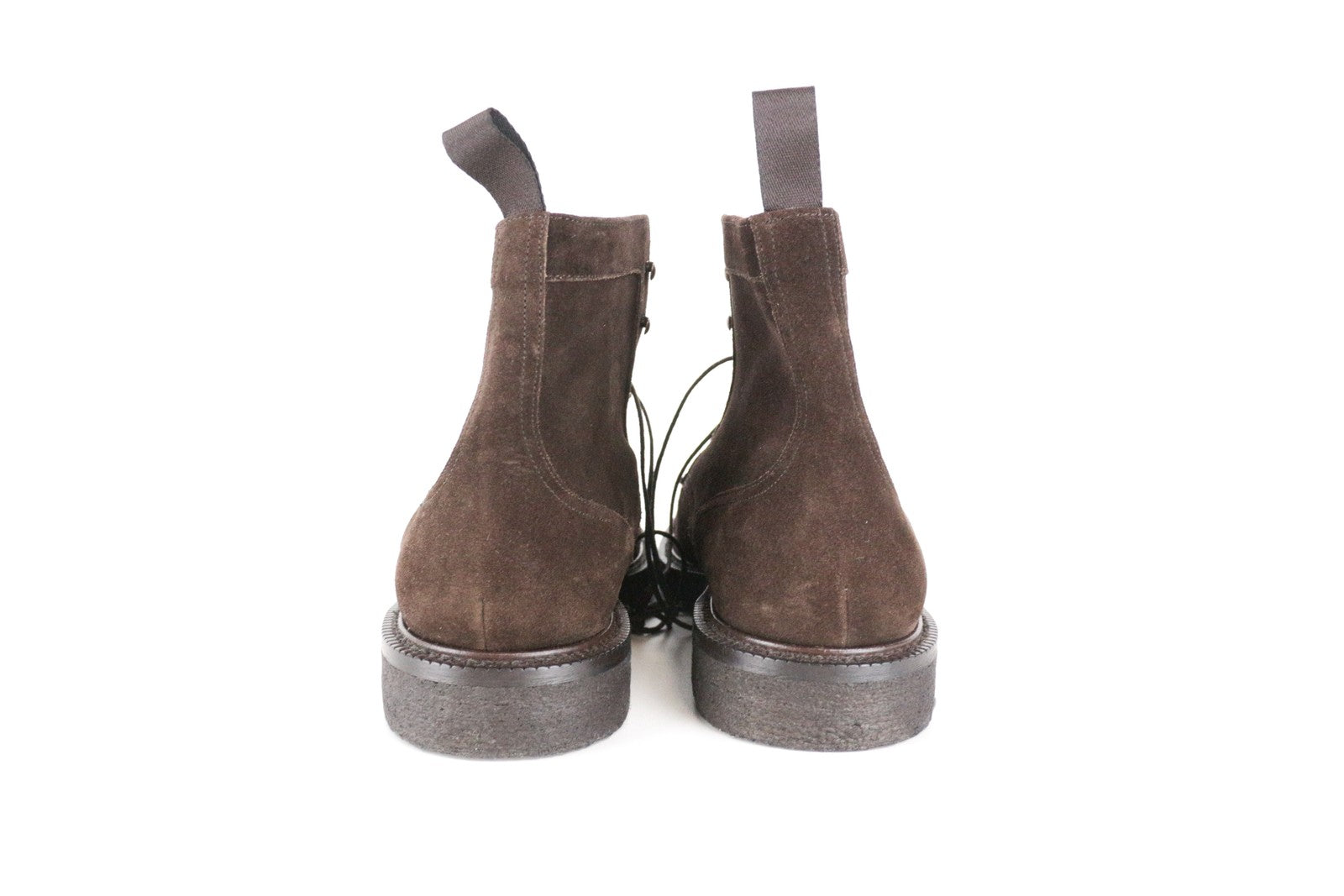 SUITSUPPLY vyriški 43 dydžio vidutinio rudumo zomšiniai klasikiniai aulinukai su raišteliais 