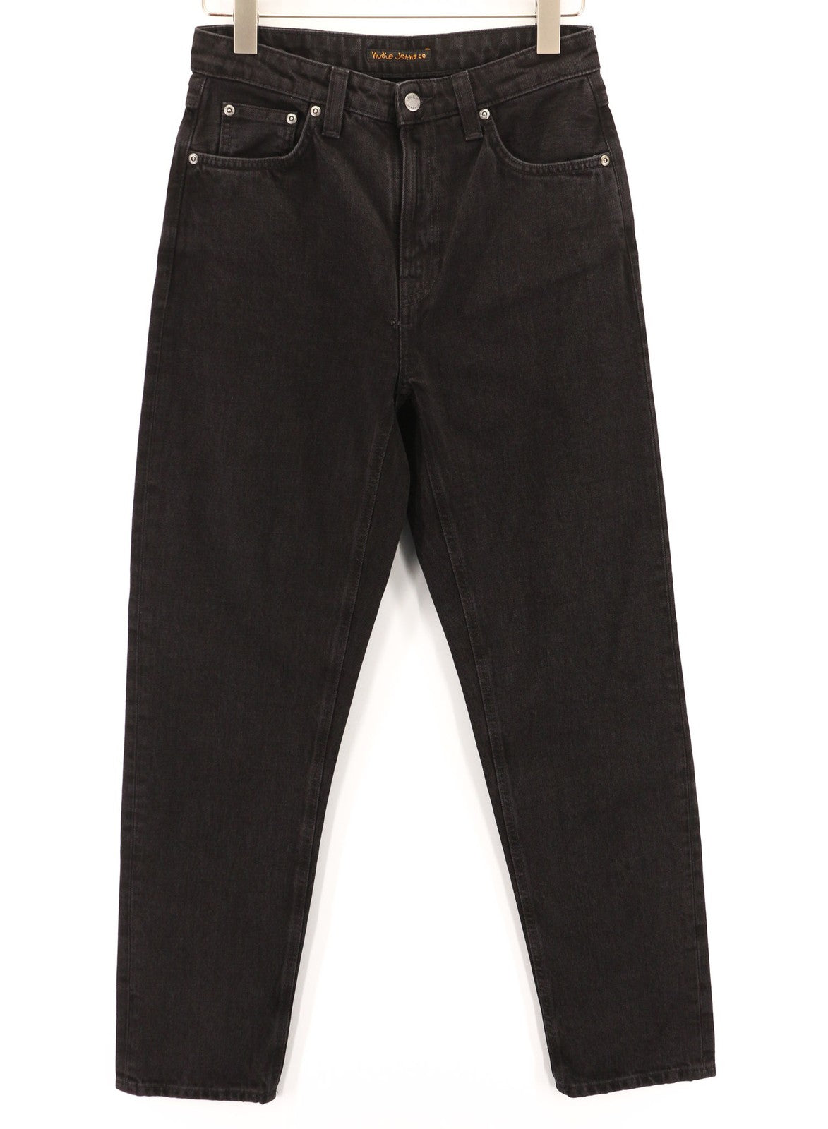 NUDIE JEANS Breezy Britt moteriški džinsai W29/L30 Regular Taper Fit medvilniniai juodi 