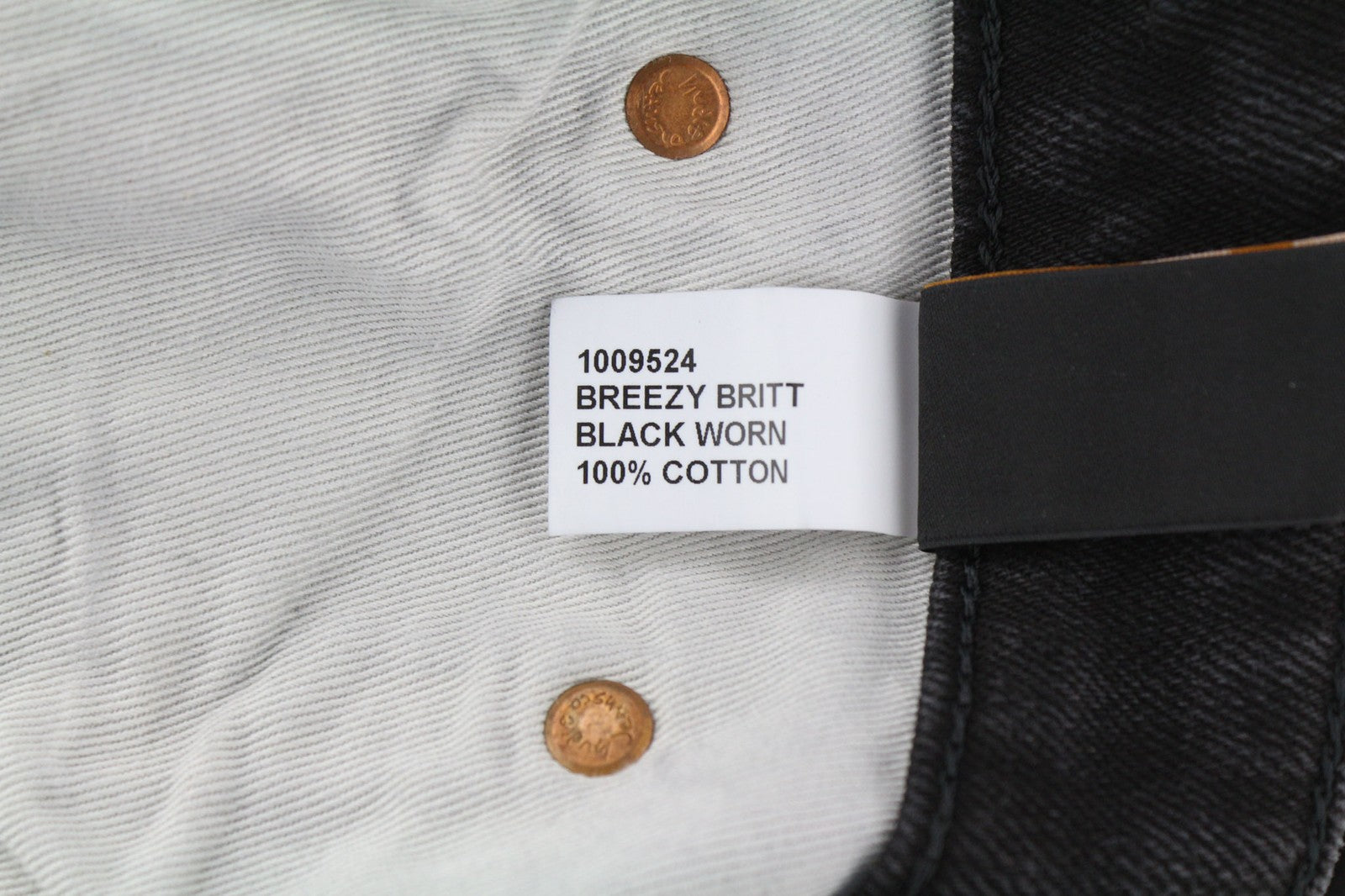 NUDIE JEANS Breezy Britt moteriški džinsai W29/L30 Regular Taper Fit medvilniniai juodi 