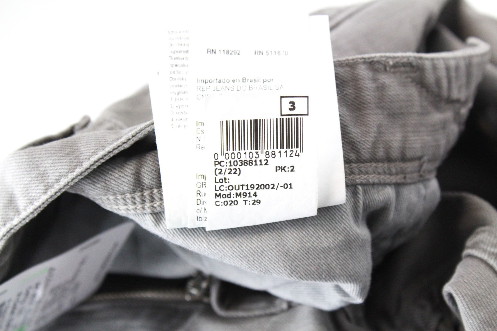 REPLAY Anbass W29/L32 vyriški ploni džinsiniai marškinėliai su 5 kišenėmis 