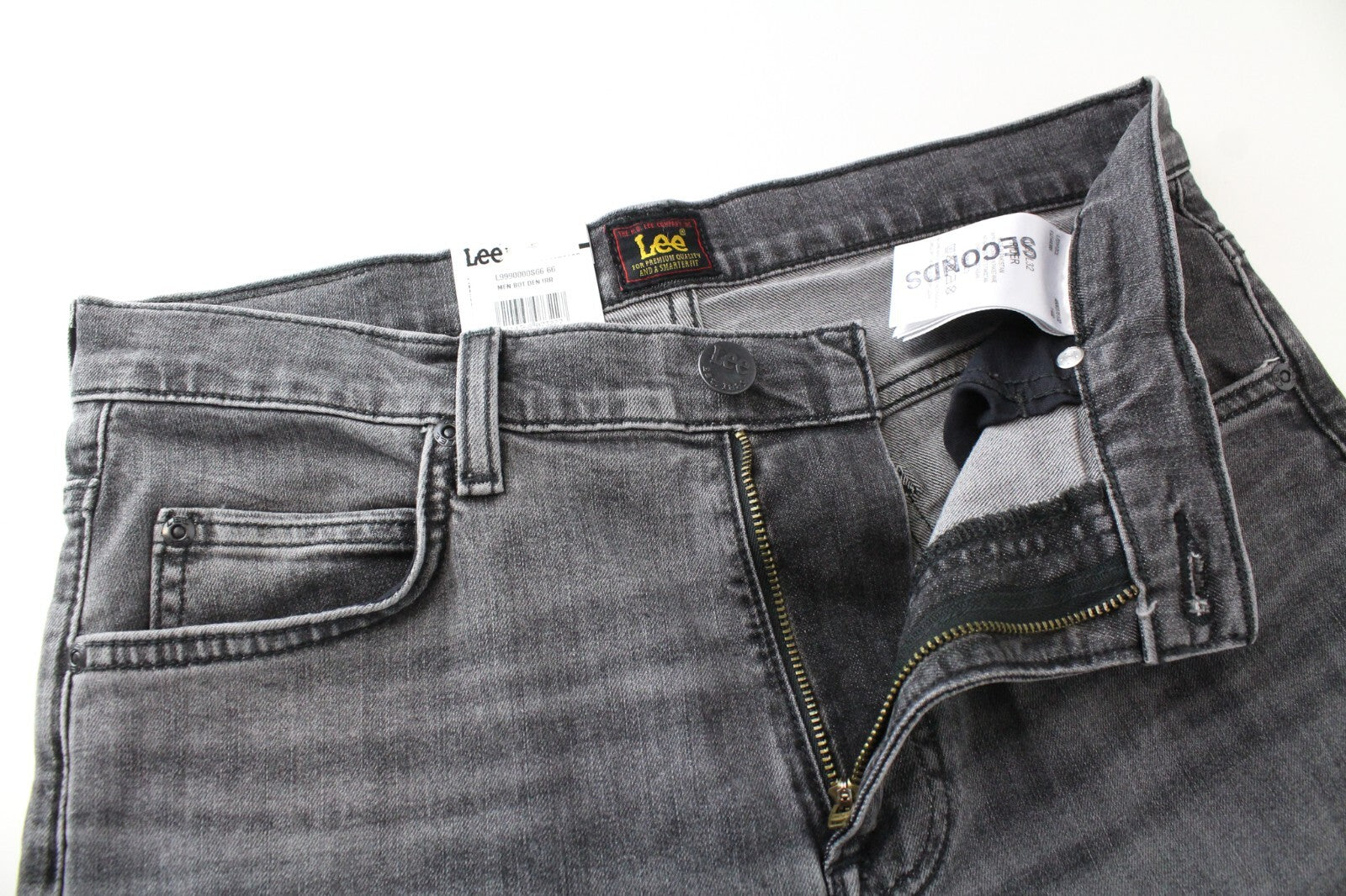 LEE Rider W30/L32 vyriški ploni pilki skalbto tampraus džinso medvilniniai džinsai 