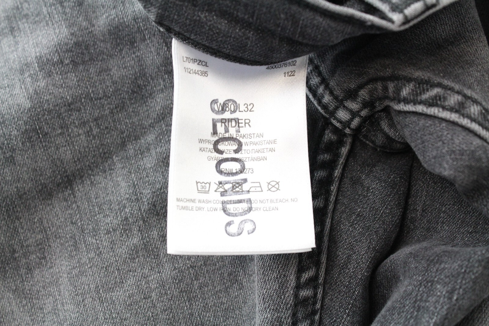 LEE Rider W30/L32 vyriški ploni pilki skalbto tampraus džinso medvilniniai džinsai 