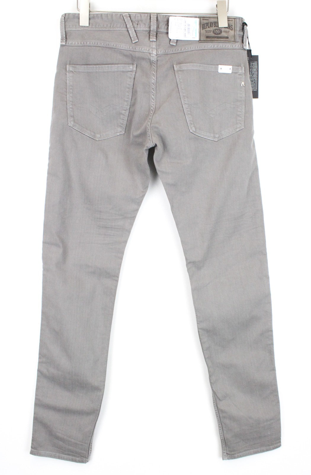 REPLAY W31/L34 Anbass džinsai, prigludę, tamprūs, pilki, medvilniniai, su 5 kišenėmis 