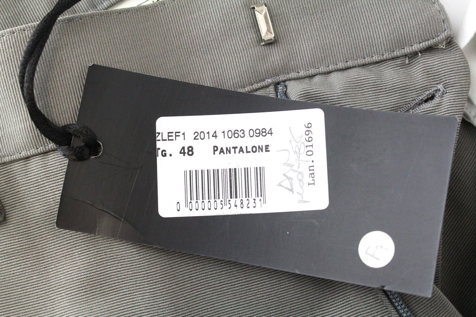 JOHN RICHMOND Men's Trousers 48 Cotton Grey Pleated Pants with Side Stripes