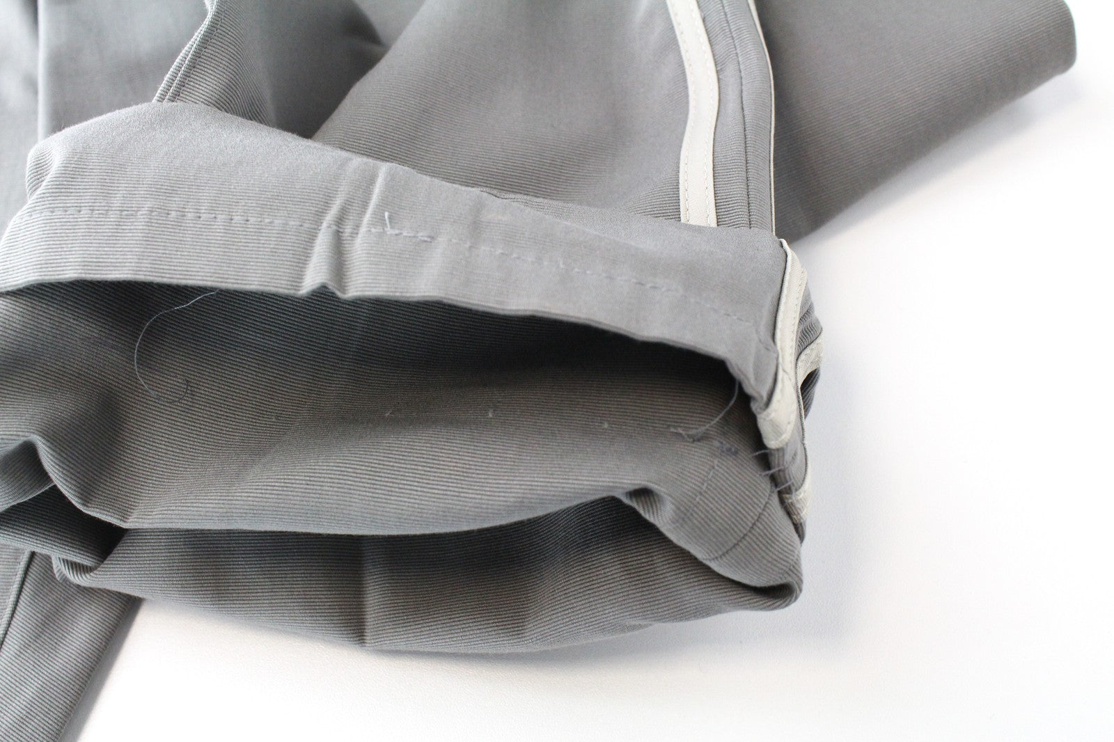 JOHN RICHMOND Men's Trousers 48 Cotton Grey Pleated Pants with Side Stripes