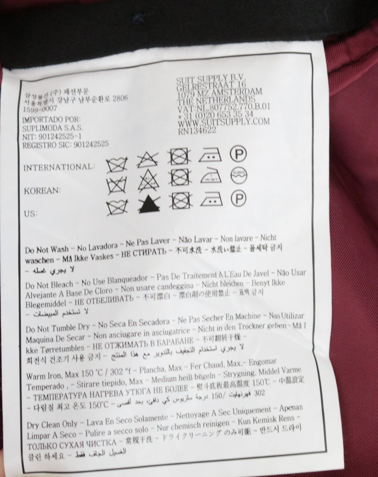 „SUITSUPPLY Vicenza“ vyriškas paltas, juodas, vilnonis, vieneilis, su pamušalu, UK48R 