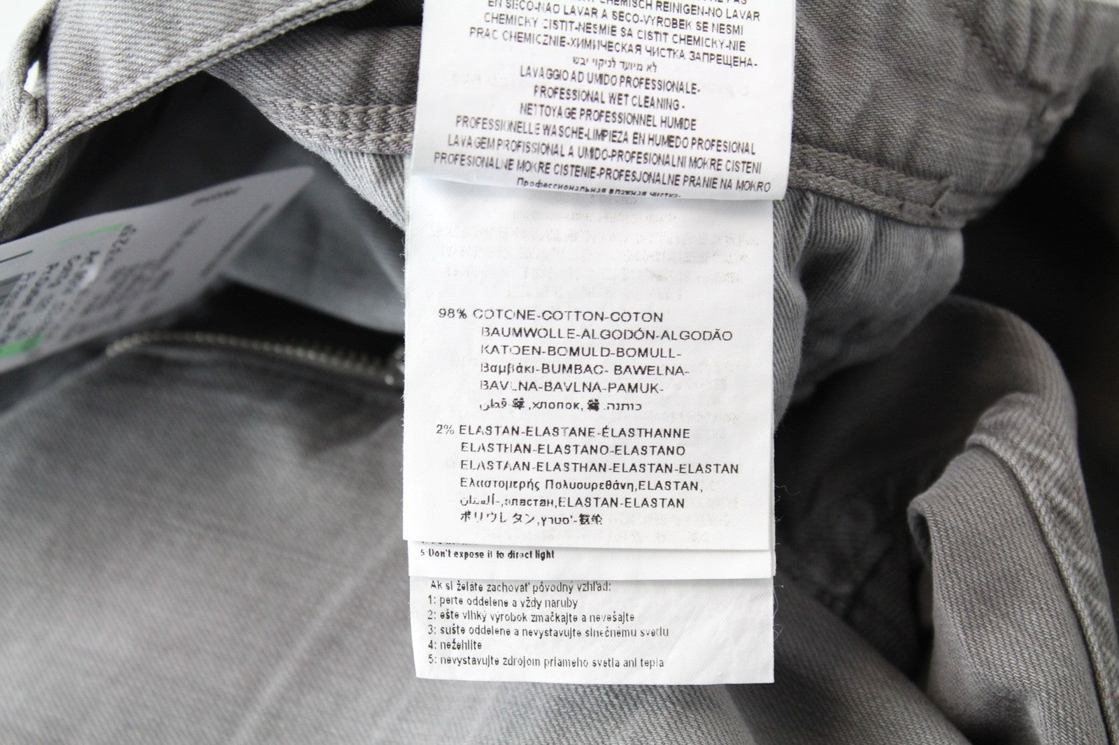 REPLAY Anbass W29/L30 vyriški ploni medvilniniai tamprūs pilki laisvalaikio džinsai su 5 kišenėmis 