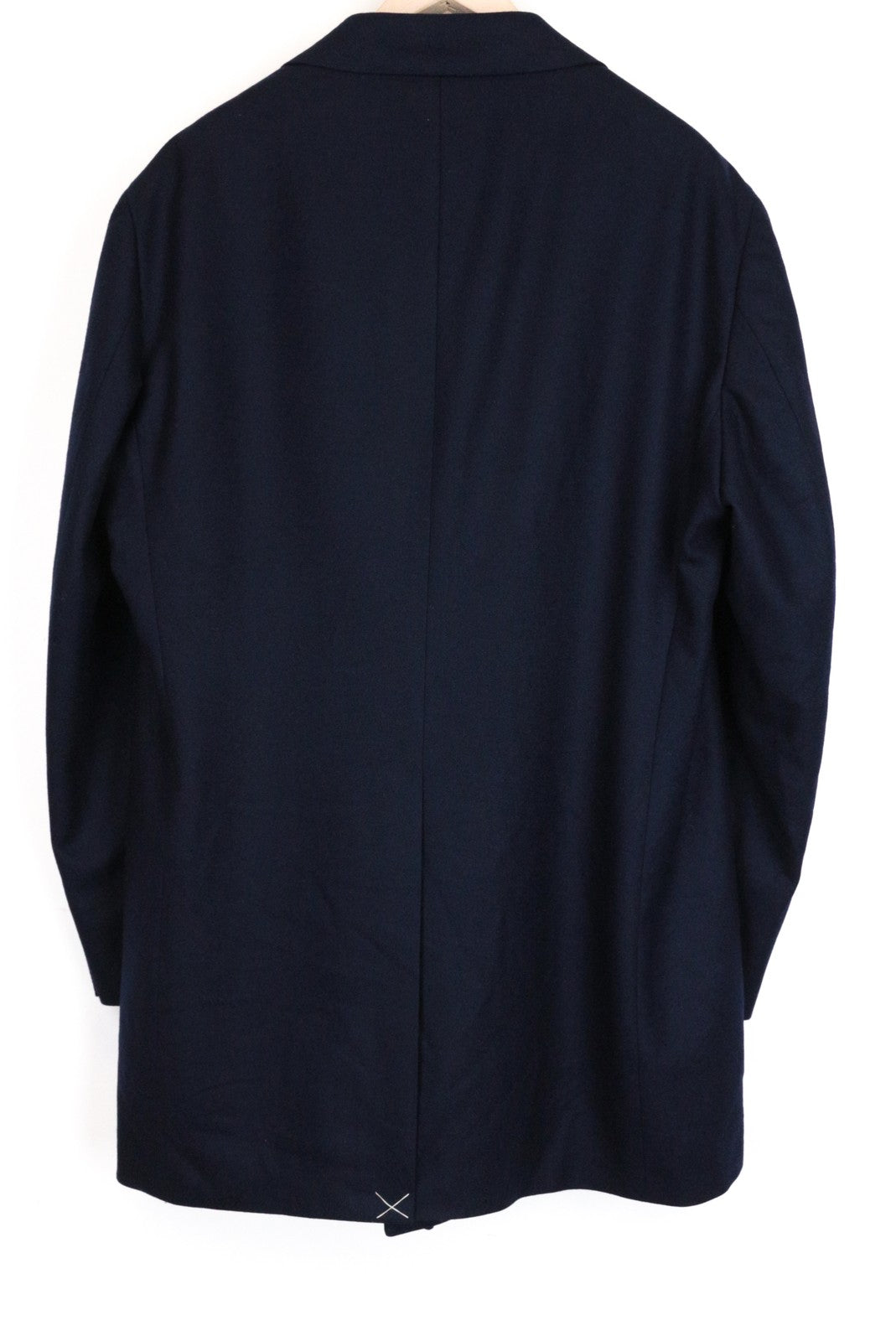 „SUITSUPPLY Vicenza“ vyriškas klasikinis paltas, tamsiai mėlynas, su vilnoniu pamušalu, vienaeilis, UK52S 