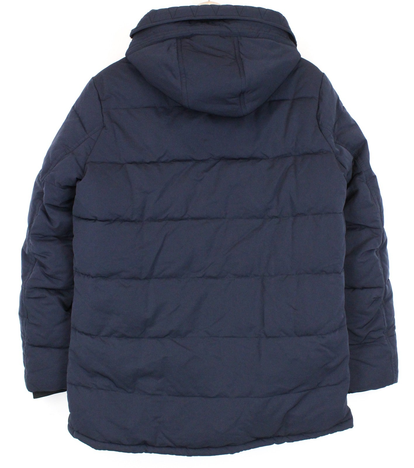 MAISON SCOTCH moteriška striukė S, mėlyna, su gobtuvu, pamušalu ir paminkštintu laisvalaikio viršutiniu drabužiu 