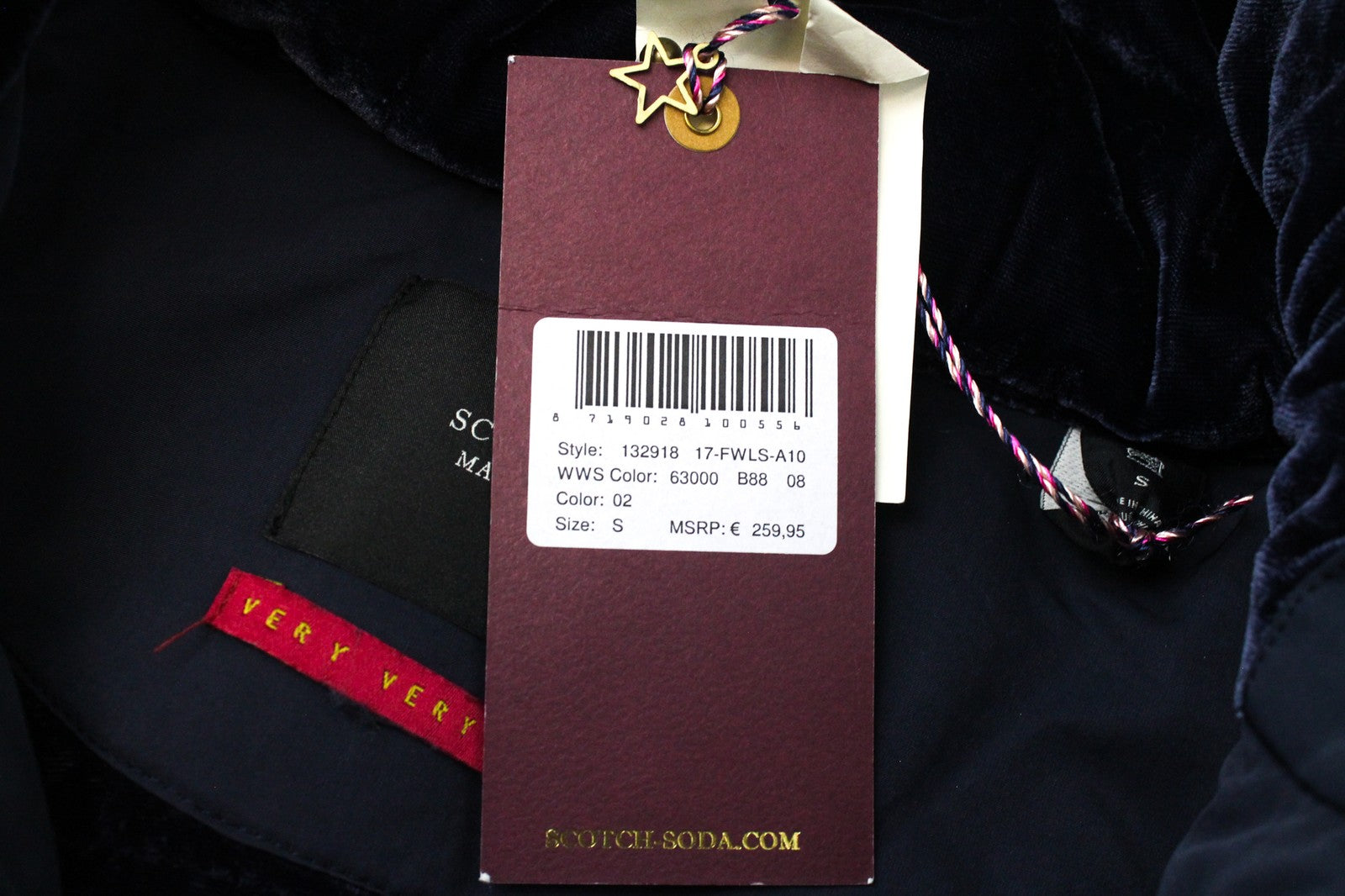 MAISON SCOTCH moteriška striukė S, mėlyna, su gobtuvu, pamušalu ir paminkštintu laisvalaikio viršutiniu drabužiu 