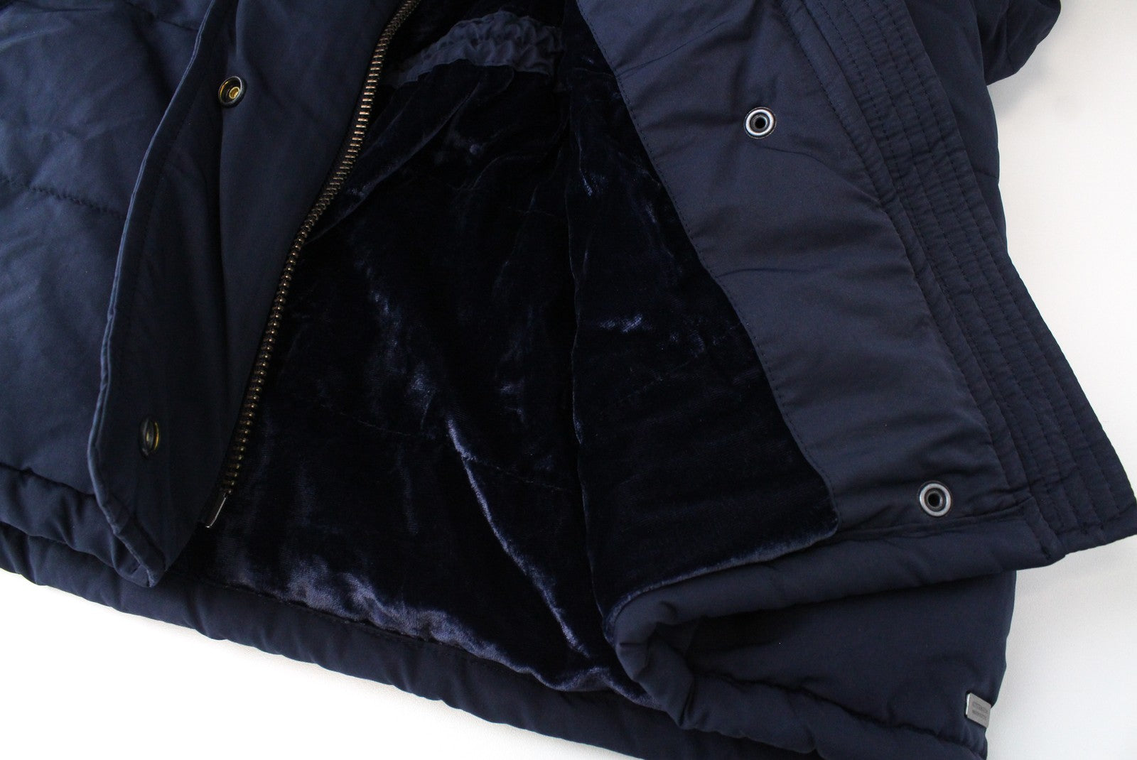 MAISON SCOTCH moteriška striukė S, mėlyna, su gobtuvu, pamušalu ir paminkštintu laisvalaikio viršutiniu drabužiu 