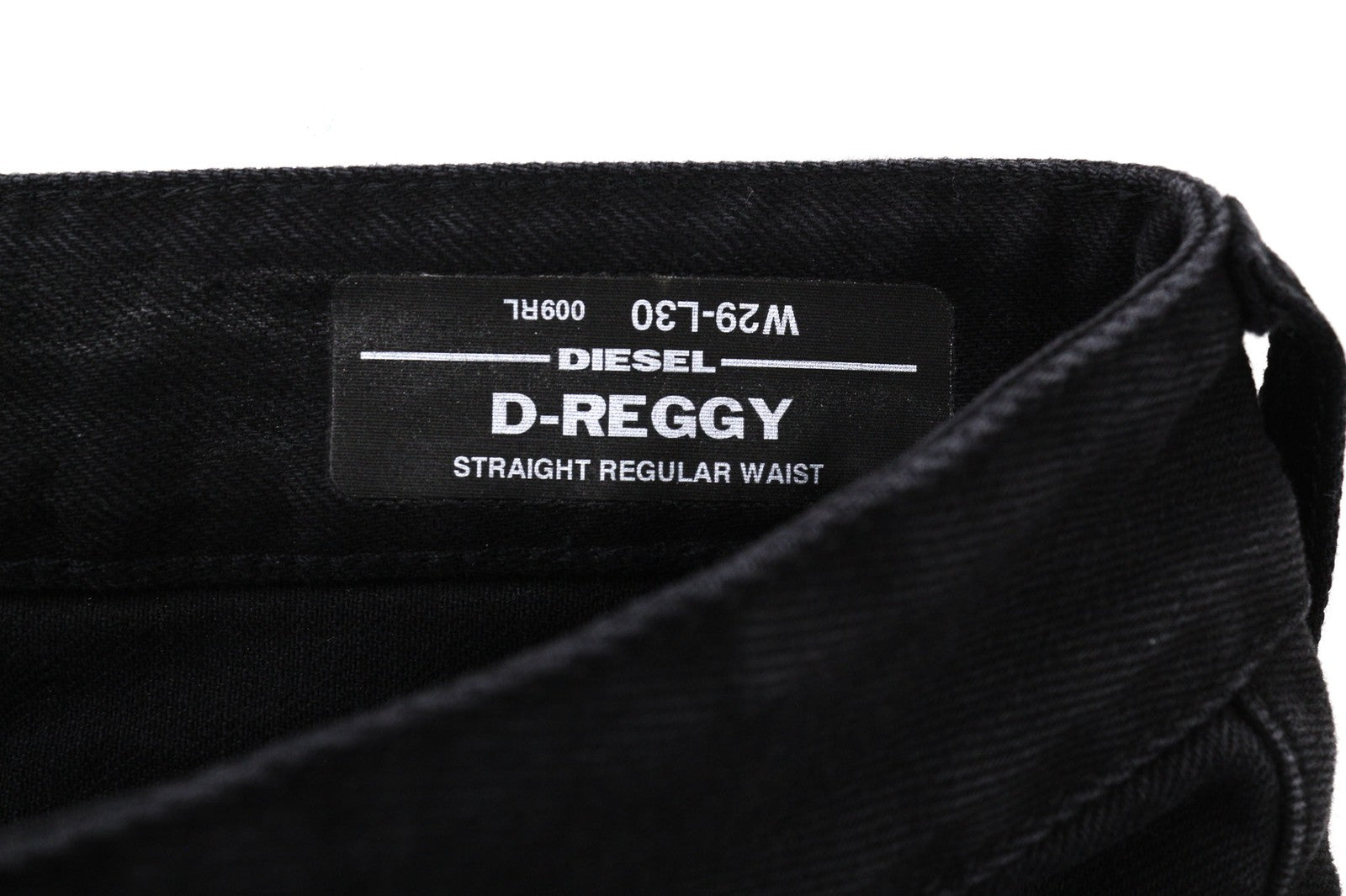 DIESEL D-Reggy 009RL moteriški džinsai W29/L30 įprasto juosmens tiesūs juodi RRP 150 € 