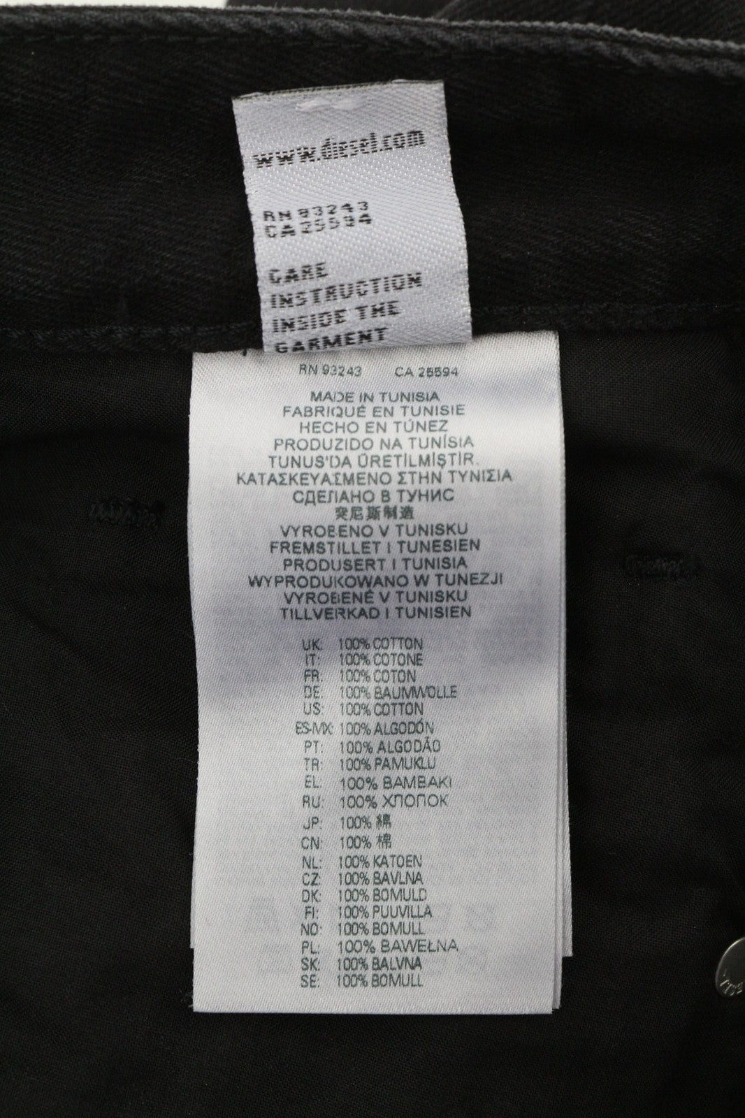 DIESEL D-Reggy 009RL moteriški džinsai W29/L30 įprasto juosmens tiesūs juodi RRP 150 € 