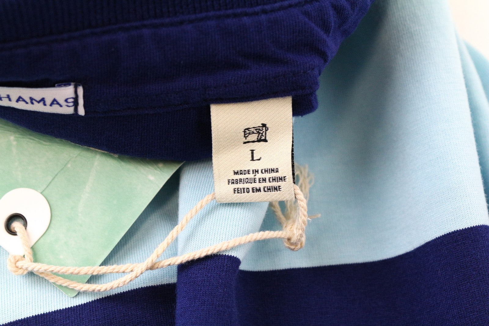 SCOTCH &amp; SODA Bahamas vyriški L dydžio dryžuoti polo marškinėliai su blokeliais, medvilniniai 