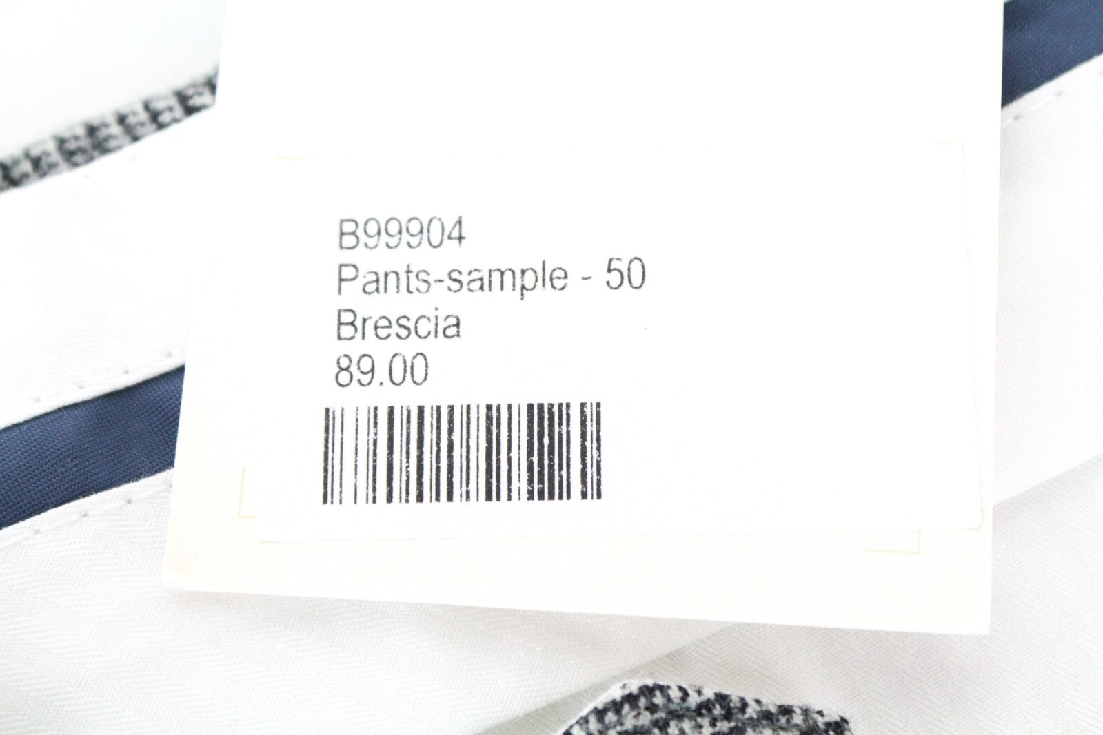 SUITSUPPLY UK40R Brescia Grey Wool Trousers Patterned Pleated