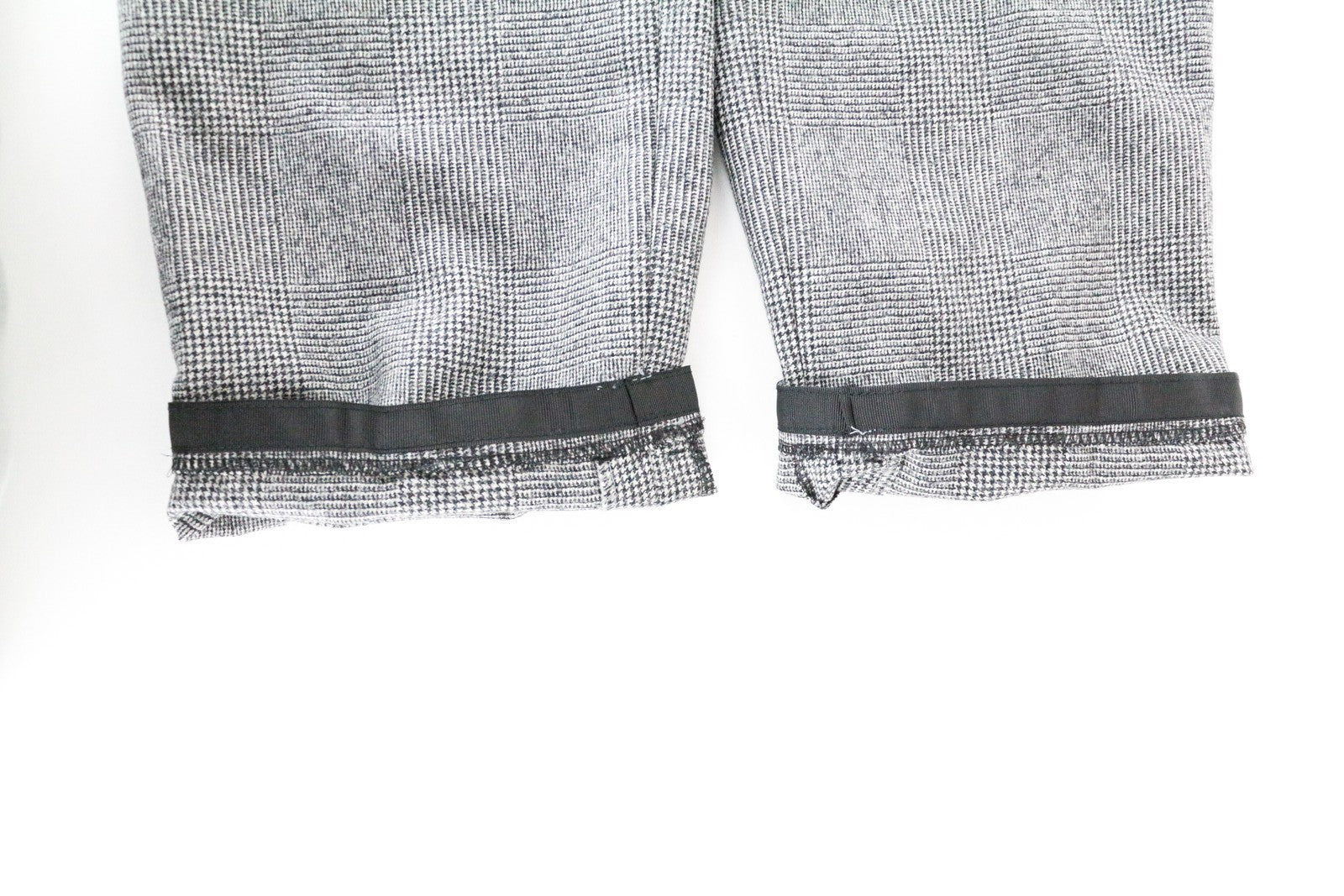 SUITSUPPLY UK40R Brescia Grey Wool Trousers Patterned Pleated