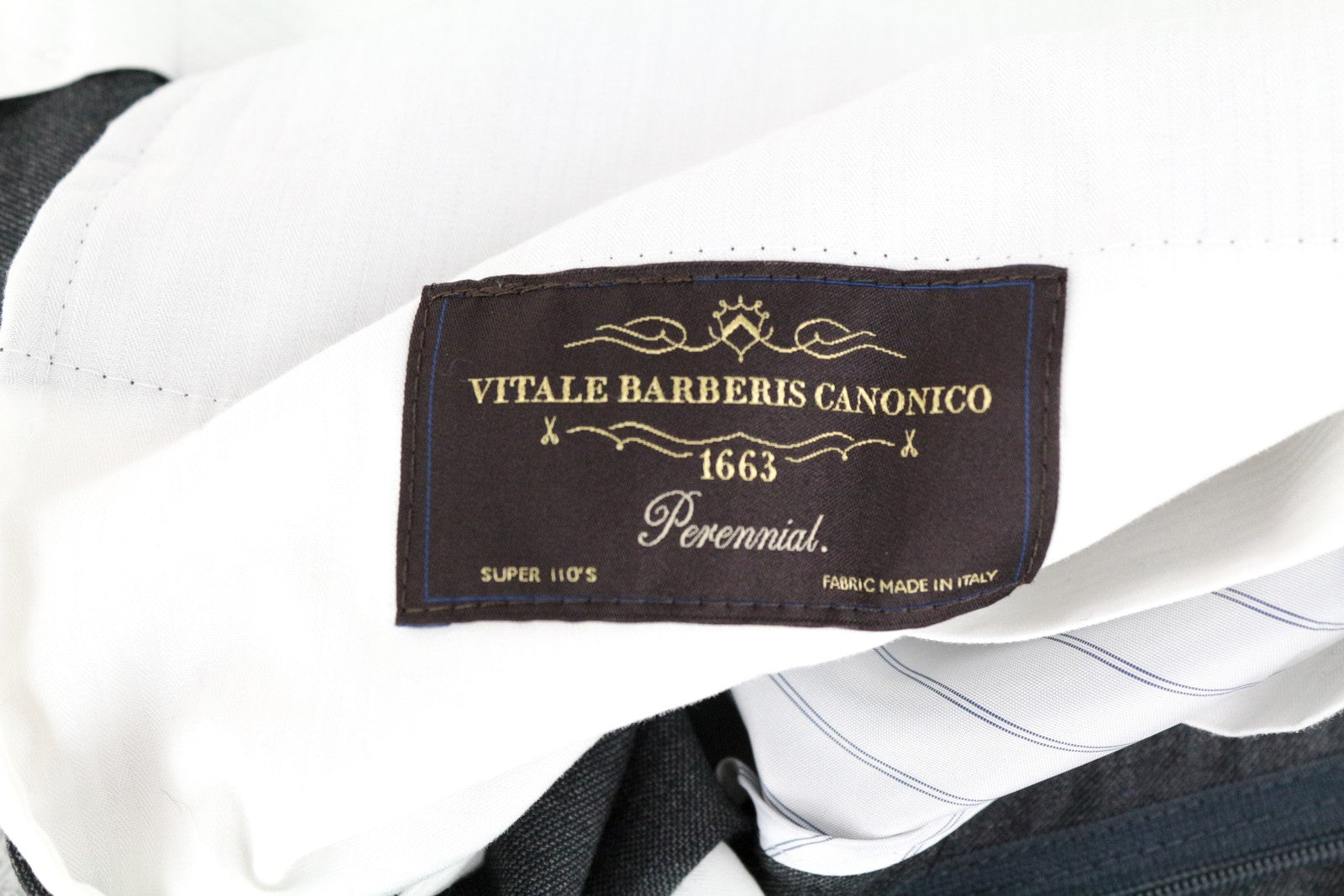 SUITSUPPLY UK44S Brescia Grey Wool Trousers Super 110's Pleated