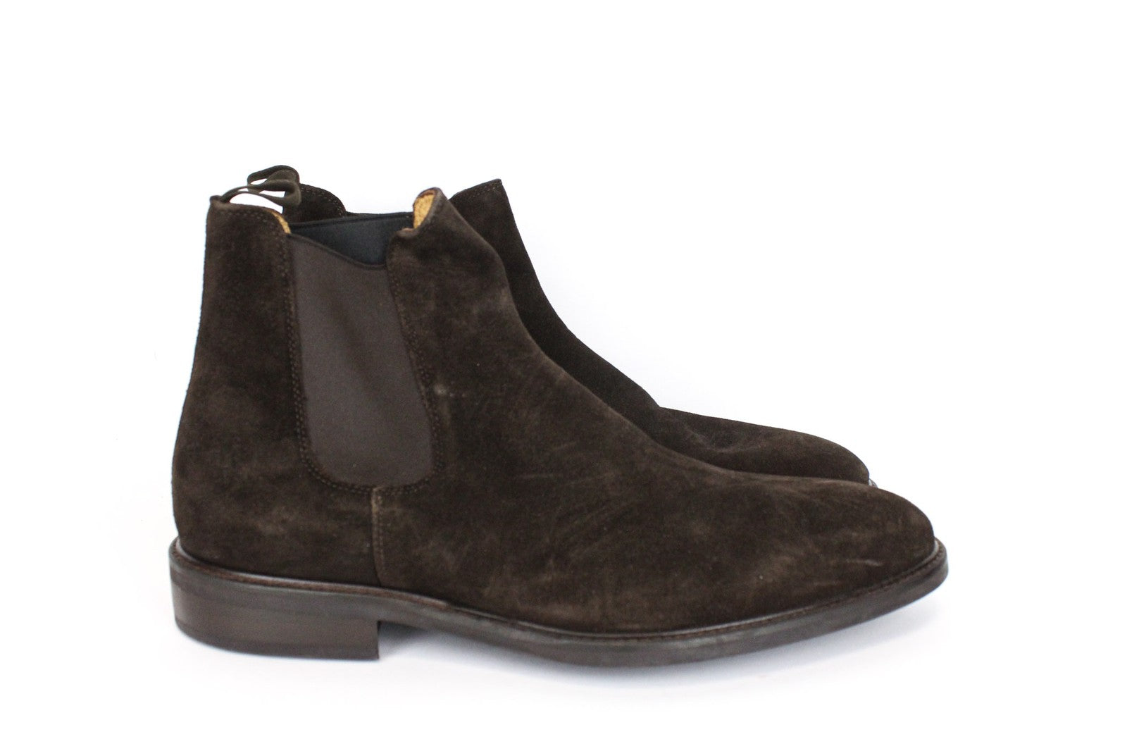 SUITSUPPLY EU44 vyriški rudi zomšiniai aukštakulniai bateliai rudeniui-pavasariui 