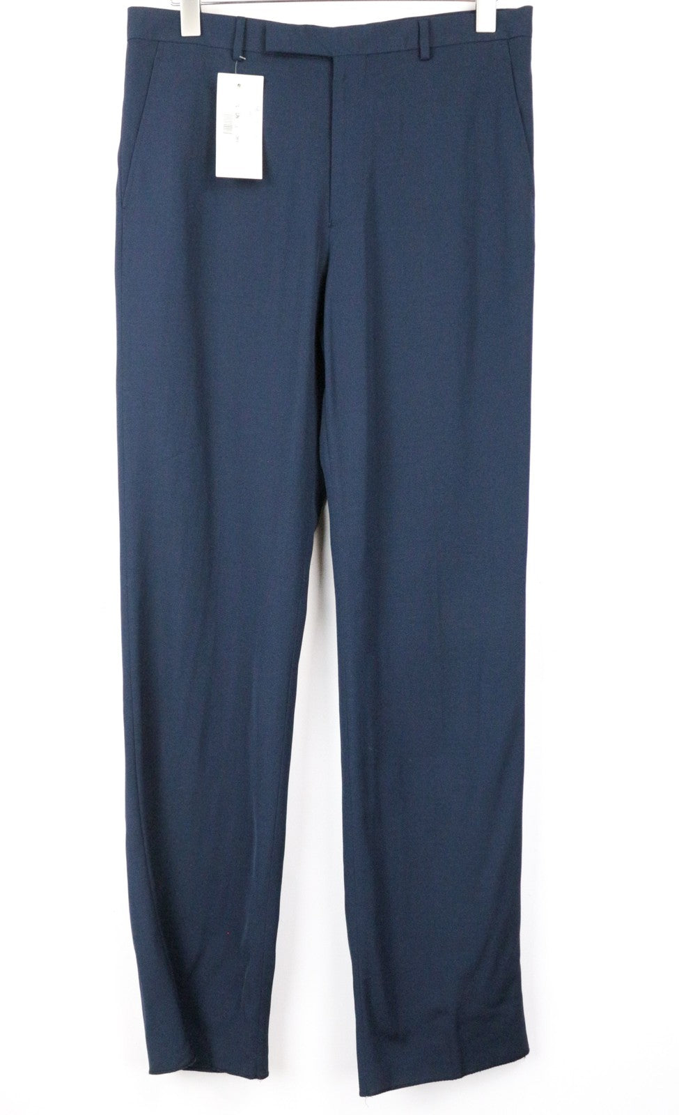 JOHN RICHMOND UK18 Men's Navy Trousers Pleated Wool Blend Classic