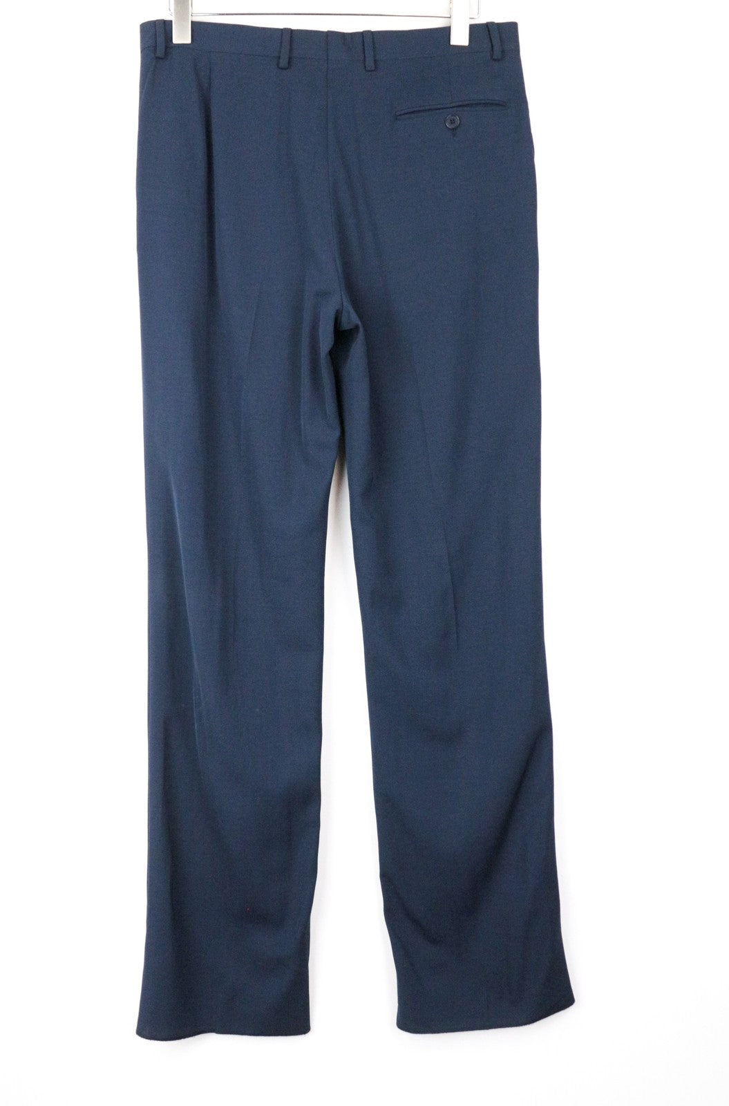 JOHN RICHMOND UK18 Men's Navy Trousers Pleated Wool Blend Classic