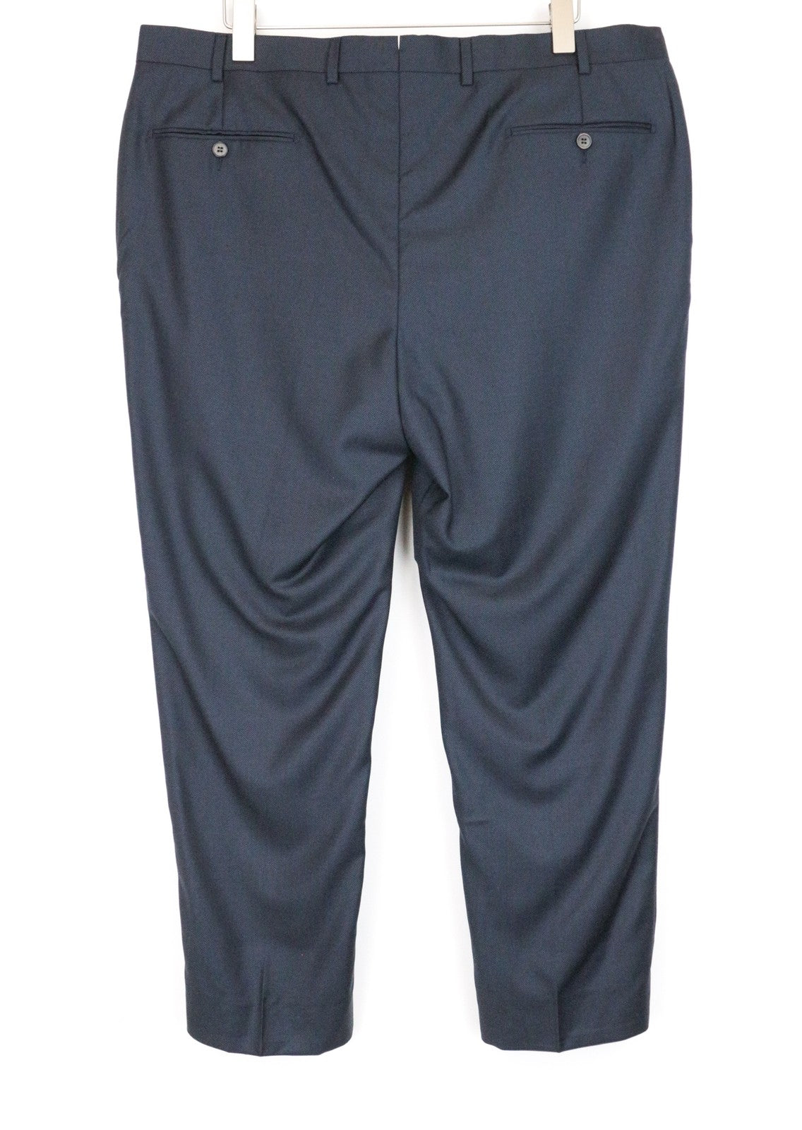 SUITSUPPLY UK42S Brescia Wool Trousers Men's Navy Pleated Formal