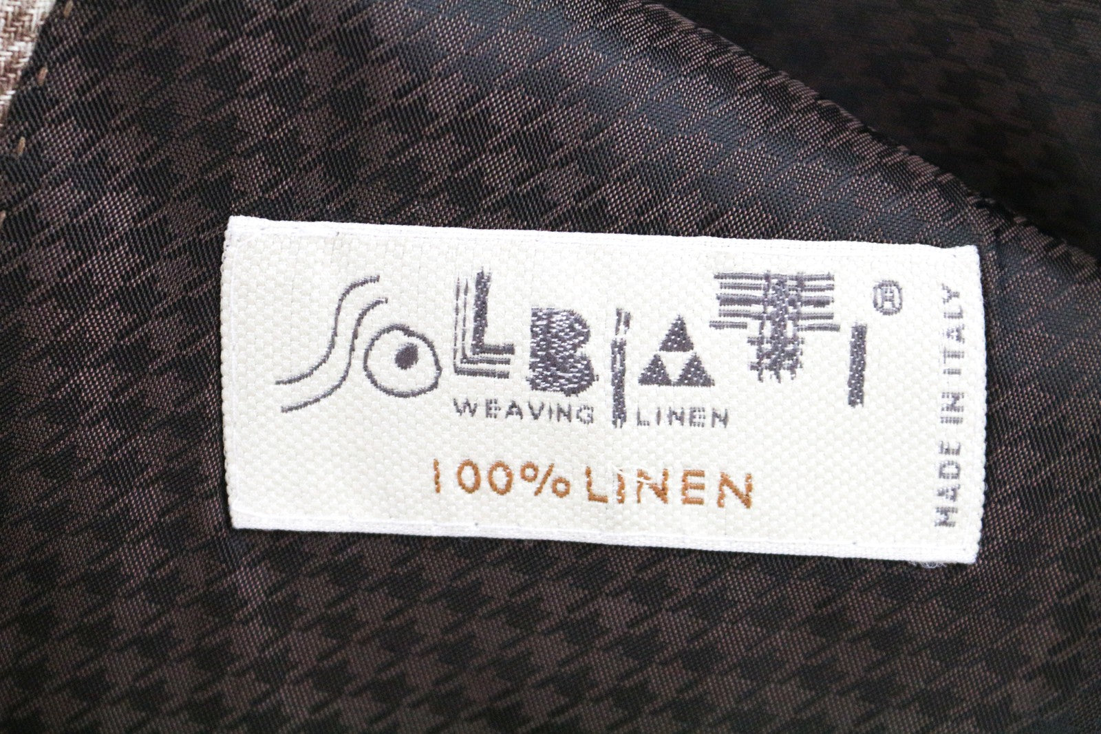 SUITSUPPLY La Spalla UK52L Men's Blazer Brown Patterned Linen Buttons