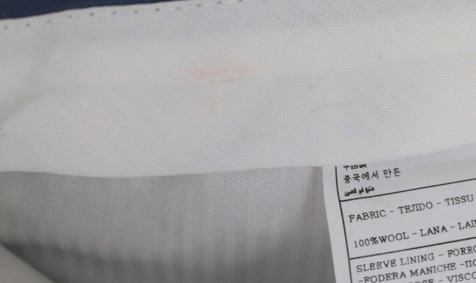 SUITSUPPLY UK42R Men's Dark Navy Classic Wool Pleated Trousers