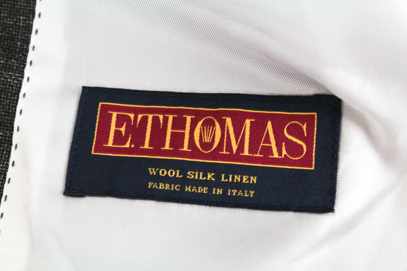 SUITSUPPLY Havana Patch UK36S Men's Slim Brown 2-Piece Linen Wool Suit