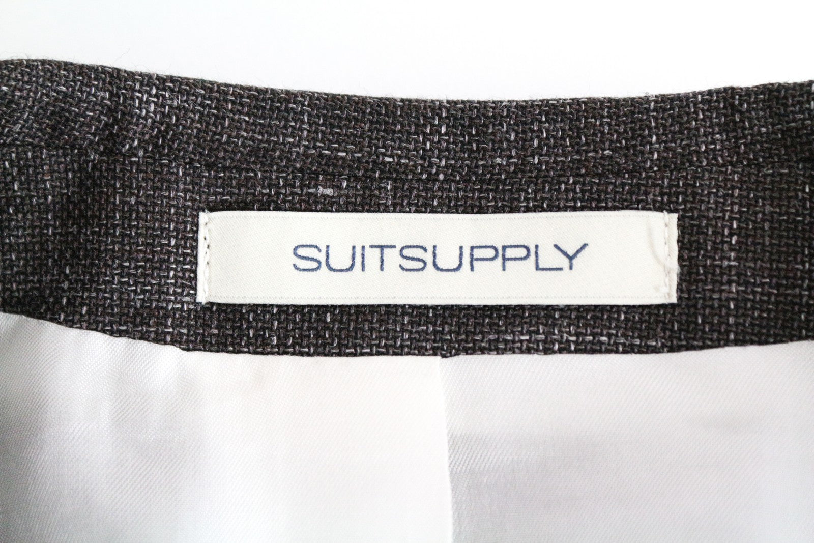 SUITSUPPLY Havana Patch UK36S Men's Slim Brown 2-Piece Linen Wool Suit