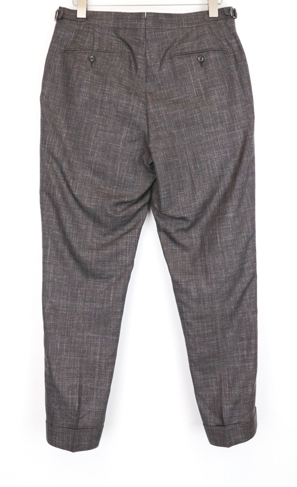 SUITSUPPLY Havana Patch UK36S Men's Slim Brown 2-Piece Linen Wool Suit