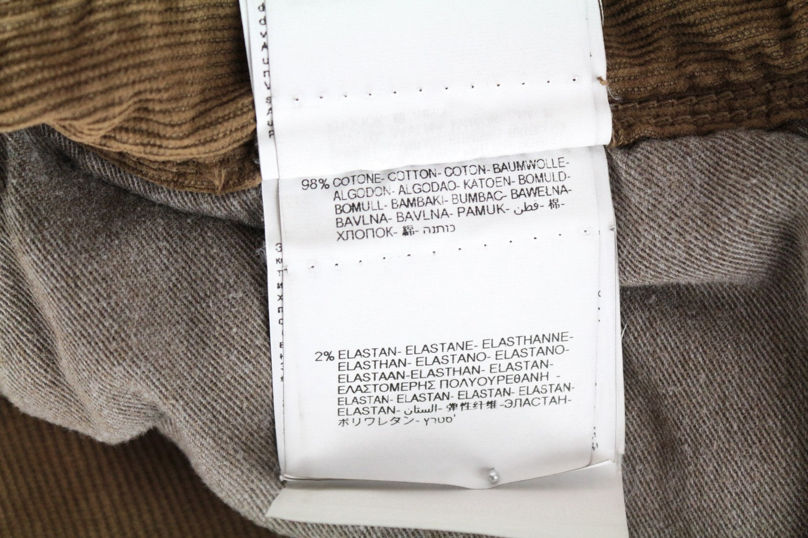 REPLAY Anbass vyriškos W38/L30 rudos, plonos, tamprios velveto kelnės 