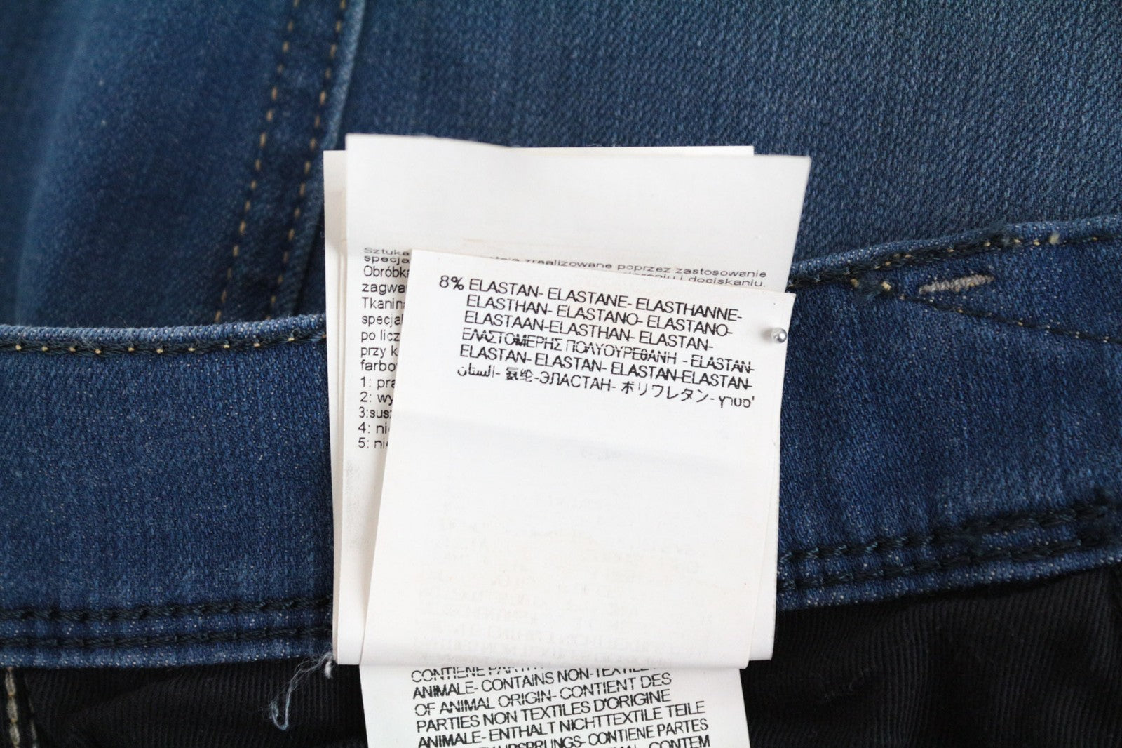 REPLAY Anbass vyriški W32/L36 ploni tamprūs medvilnės mišinio mėlyni džinsai 