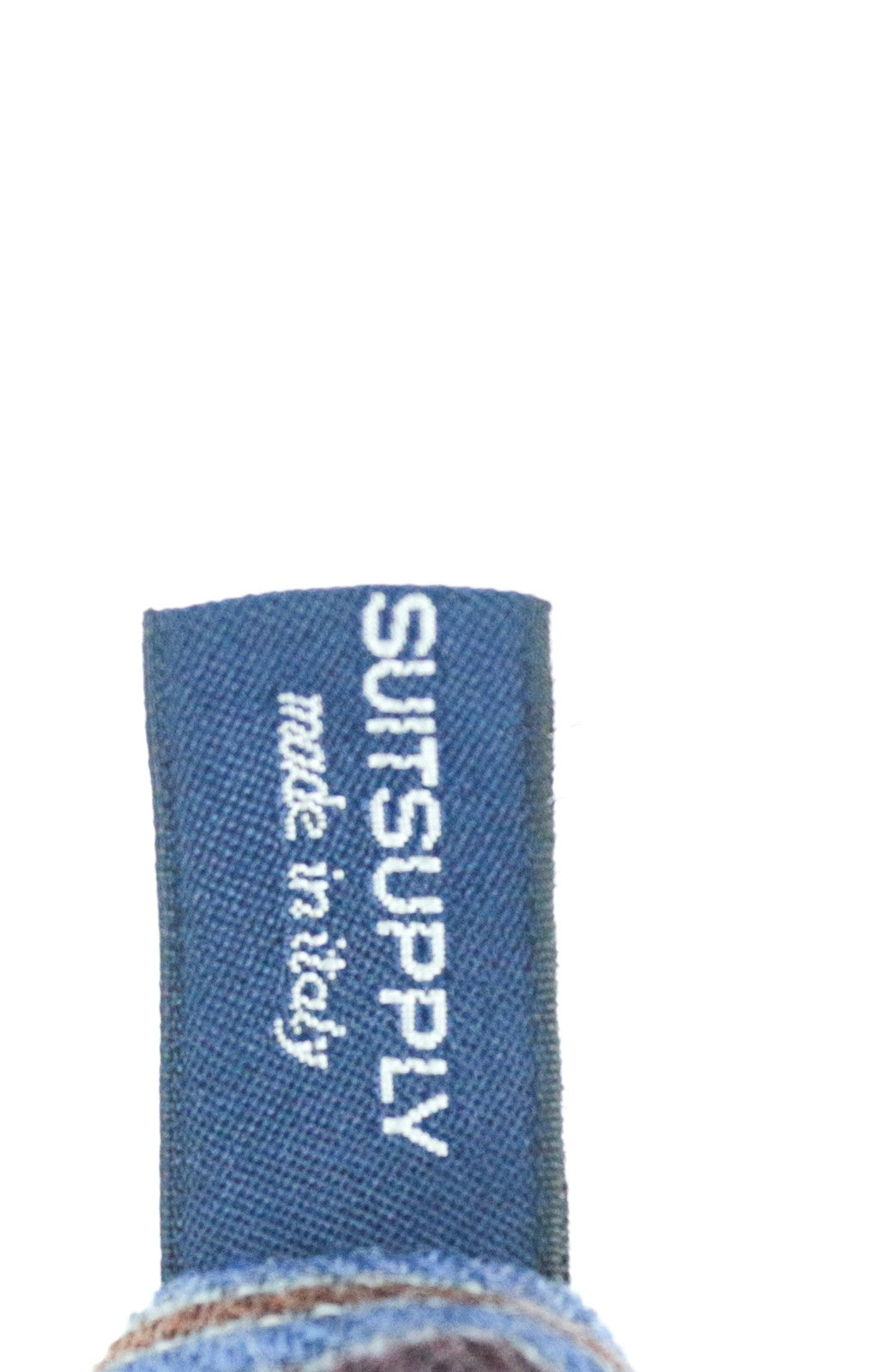 SUITSUPPLY vyriškas kaklaraištis ~150x8 violetinis vilnonis dryžuotas raštas smailiais galais 