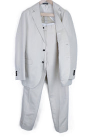 SUITSUPPLY La Spalla Men's UK38L Beige Cotton Linen Blend 2-Piece Suit