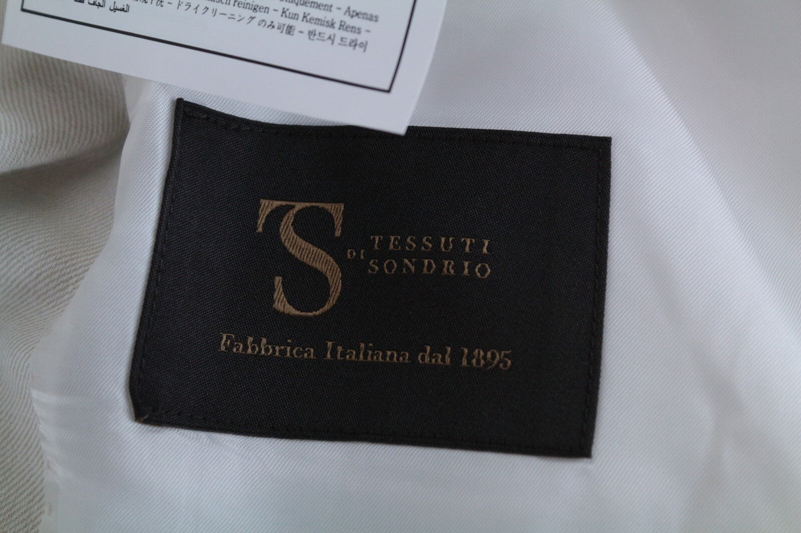 SUITSUPPLY La Spalla Men's UK38L Beige Cotton Linen Blend 2-Piece Suit