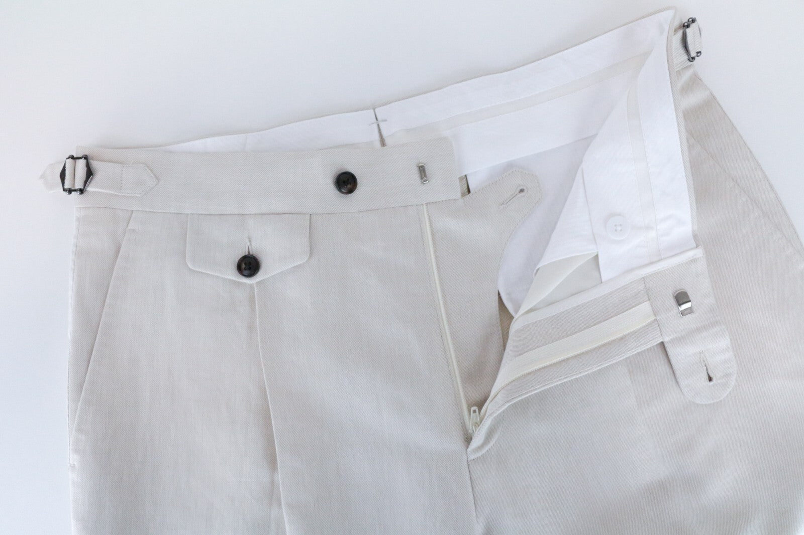 SUITSUPPLY La Spalla Men's UK38L Beige Cotton Linen Blend 2-Piece Suit