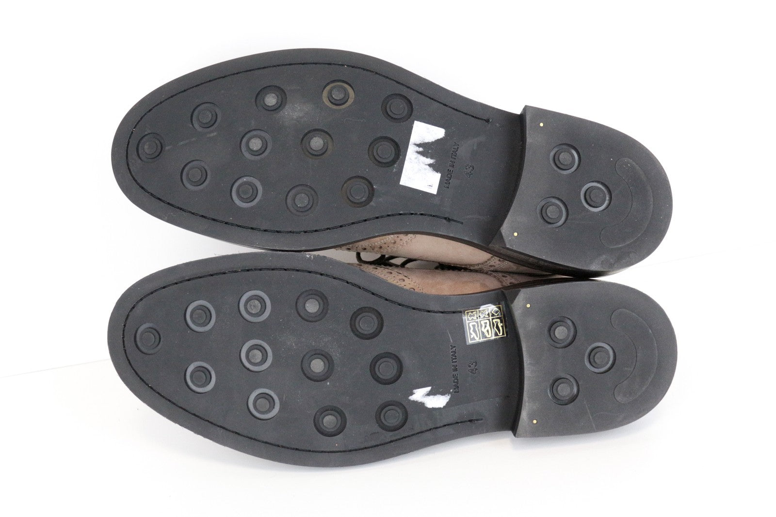 SUITSUPPLY vyriški šviesiai rudi odiniai zomšiniai sportbačiai aukštais viršutiniais bateliais, dydis EU43 