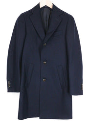 SUITSUPPLY Vicenza Men's UK30R Blue Wool Single-Breasted Lined Coat