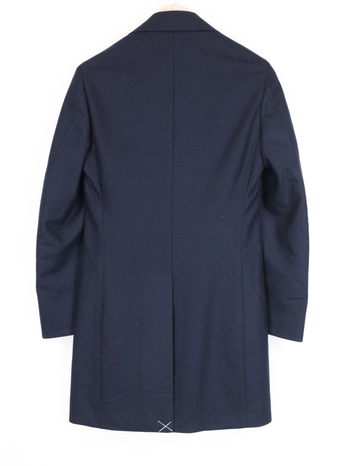 SUITSUPPLY Vicenza Men's UK30R Blue Wool Single-Breasted Lined Coat