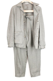 SUITSUPPLY Walter Men's UK36R Lightweight Green Linen 2-Piece Suit