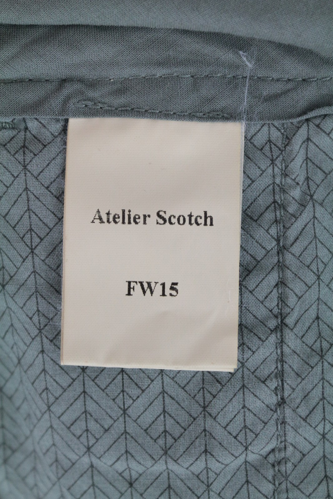 SCOTCH & SODA Atelier Men's W35/L30 Green Skinny Cargo Pattern Pants