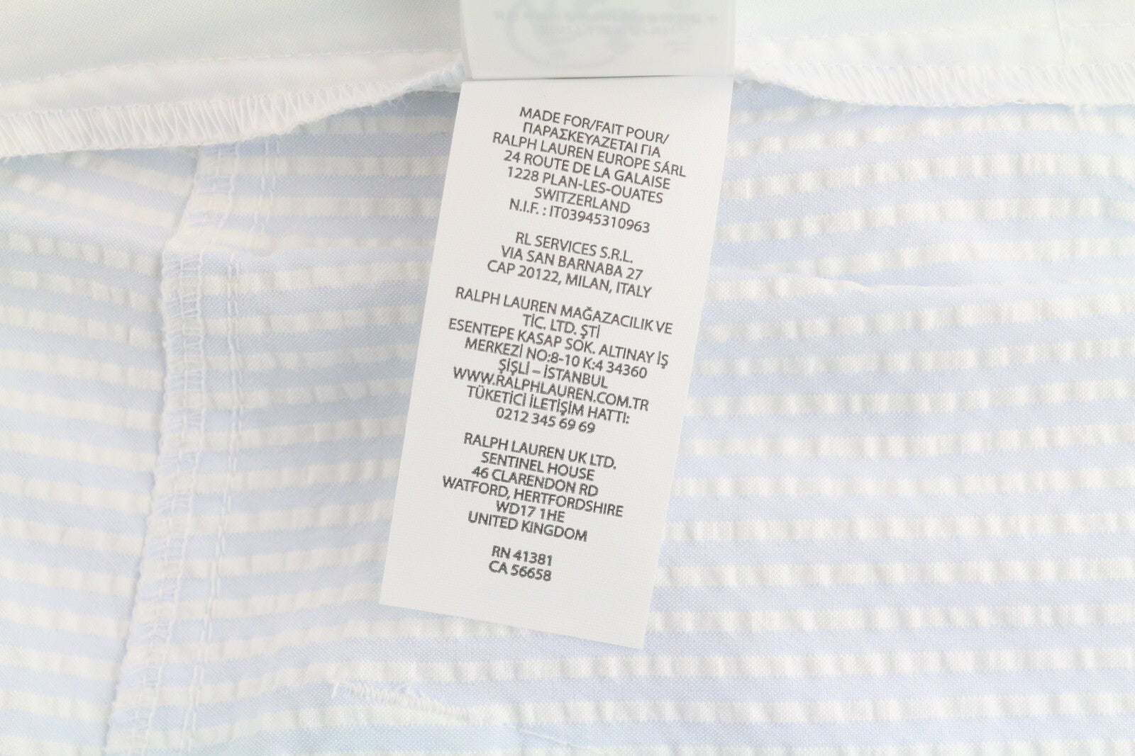 RLX RALPH LAUREN golfo moteriškos kelnės W28 mėlynos dryžuotos plonos seersucker kelnės RRP 209 € 