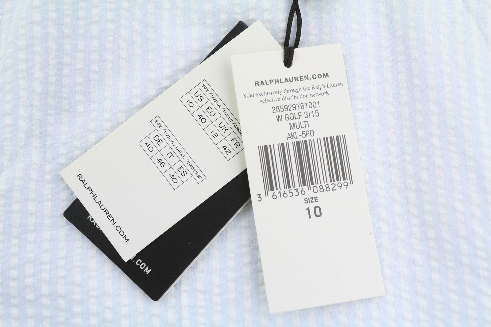 RLX RALPH LAUREN golfo moteriškos kelnės W28 mėlynos dryžuotos plonos seersucker kelnės RRP 209 € 